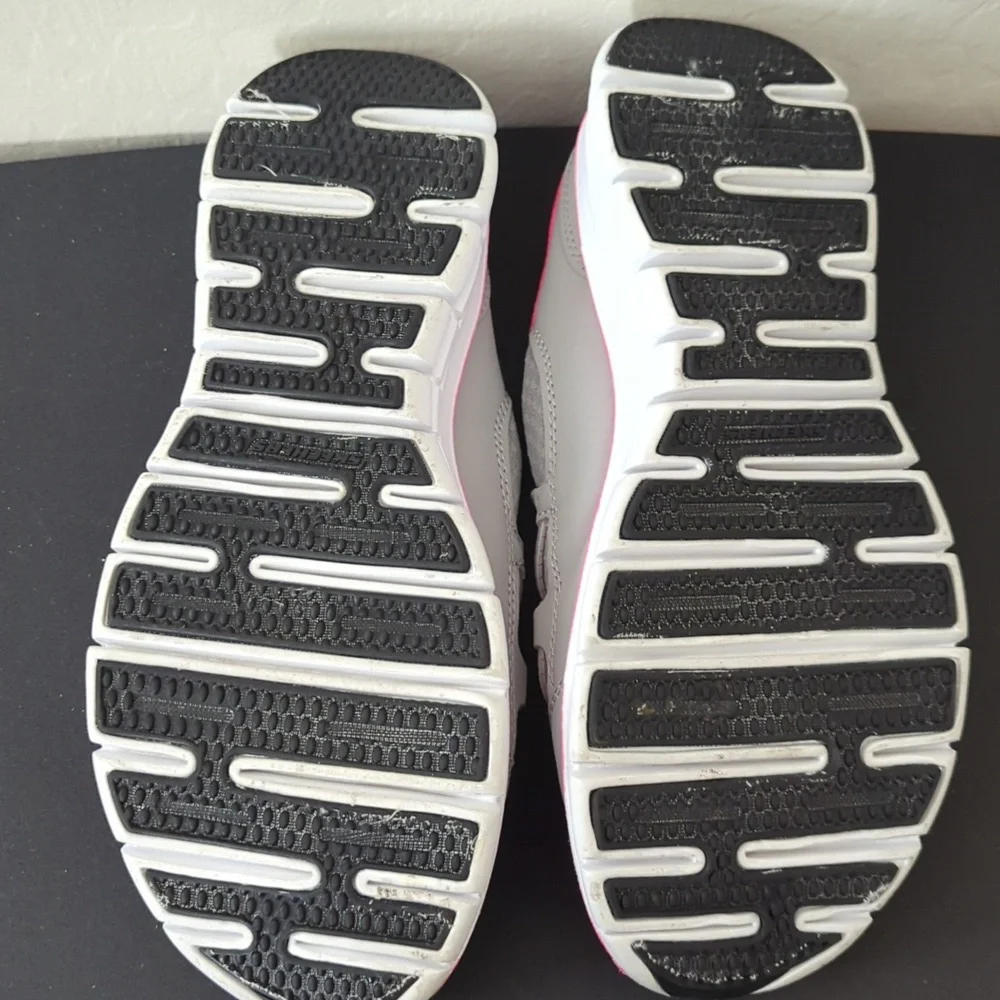 Skechers Women's Gray and Pink Slip-on Sneakers, 7 - Picture 4 of 5